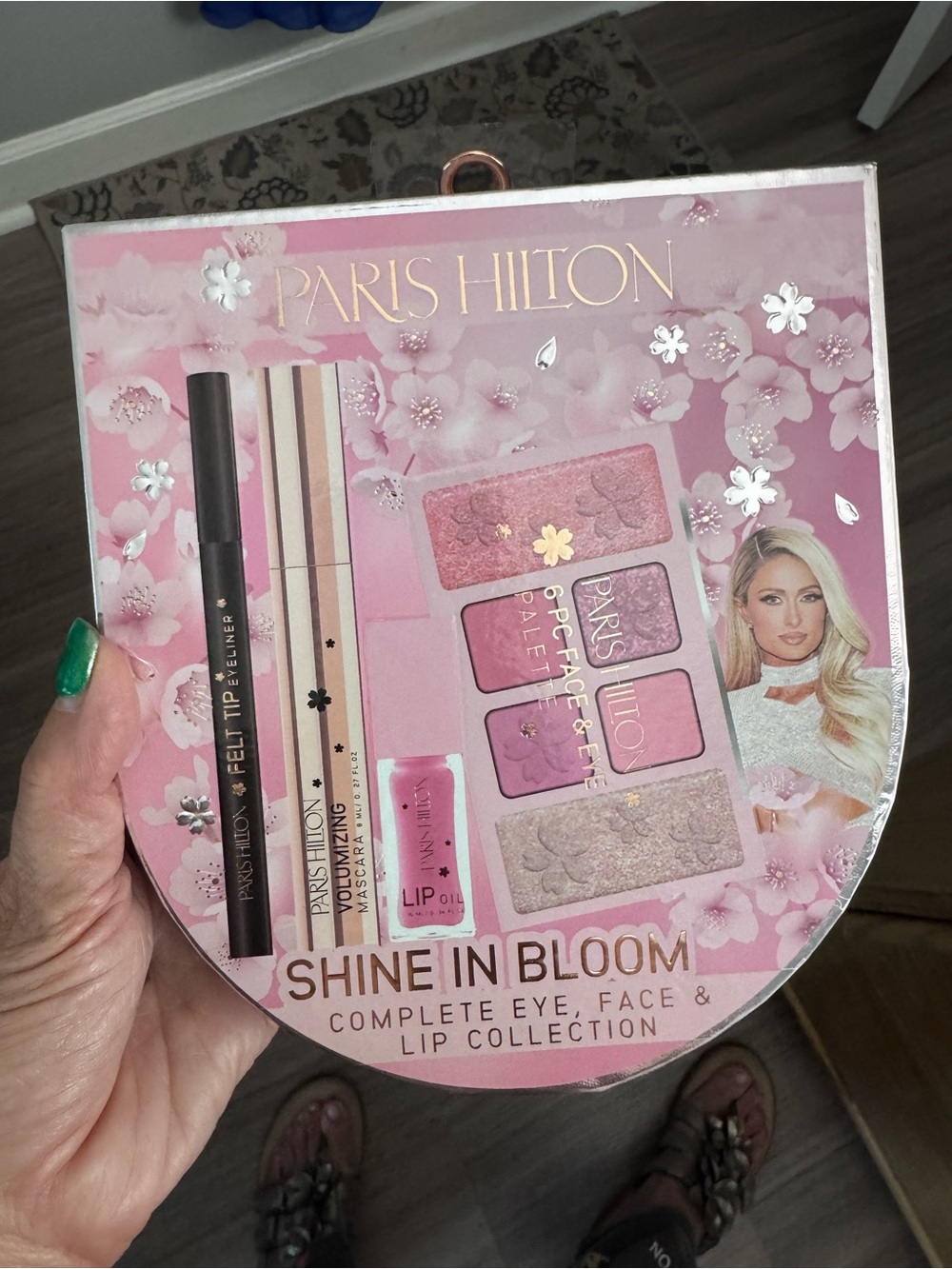 Paris Hilton Pink Floral Eye, Face & Lip Makeup Set